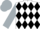 White, black shield, gold lightning bolt, black diamonds on silver sleeves, black and silver cap