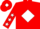 Red, white diamond, red sleeves, white stars, red cap, white diamond