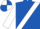 Royal Blue, White sash and sleeves, quartered cap