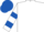 White, white & royal blue hooped sleeves, royal blue cap
