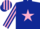 Dark blue, pink star, striped sleeves and cap