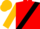 Red, black sash, red and gold sleeves, gold cap