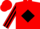 Red, black diamond emblem, black diamond stripe on sleeves