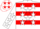 White, red hoops, white stars on blue field