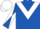 Royal blue, white chevron, diabolo on sleeves, white cap
