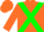 Orange, Green Cross Sashes, Orange Cap