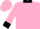 pink, black cuffs & collar