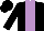 Black, mauve stripe