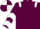 Maroon, white epaulettes and chevrons on sleeves, quartered cap