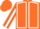 Orange, Orange sleeves, White stripe and seams, Orange cap