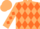 Tan, orange diamonds 'ccr' , orange diamonds on sleeves