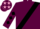 Maroon, black sash, diamonds on sleeves, emerald green cap, pink stars