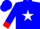 Blue, white star, red cuffs