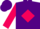 Purple, fuchsia diamond frame on back, fuchsia sleeves