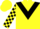 Yellow, black chevron, black and yellow check sleeves