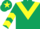 DARK GREEN, yellow chevron & chevrons on sleeves, dark green cap, yellow star