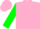 Pink, green spot, green sleeves, pink cap
