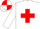 White body, red cross belts, white arms, white cap, red quartered