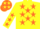 Yellow, orange stars