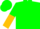 Green, gold shamrock, green and gold halved sleeves