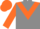 Grey, Orange chevron, sleeves and cap