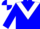 Blue, white chevron, blue sleeves, quartered cap