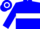 Blue, white hoop, armband and cap