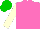 Vieux rose, cream sleeves, green cap