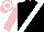 Black, shocking pink and white sash, pink sleeves and cap, white hoop