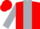 Red, silver stripe and sleeves, red cap