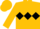 Gold, black triple diamonds, gold sleeves, diamonds on cap