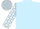 Light blue, light blue and white checked sleeves and cap