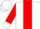White, red stripe and sleeves, white collar, cuffs and cap