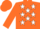 Orange, white stars, orange sleeves and cap