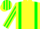 Neon yellow, neon green braces, striped sleeves and cap