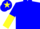 Blue, yellow spot, halved sleeves, blue cap, yellow star