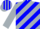 Blue, silver diagonal stripes and sleeves, blue armband, striped cap