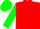 Red and green checks, green sleeves, checked cap