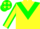 Yellow, green chevron, yellow sleeves, green seams, green cap, yellow stars