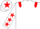 White, Red epaulets, White sleeves, Red stars, White cap, Red star