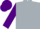 Silver, purple sleeves and cap