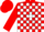 Red and white blocks, white star