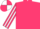 Cerise, Cerise and White striped sleeves, quartered cap