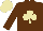 Brown, beige shamrock, brown sleeves, beige cap