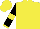 Yellow, black sleeves, yellow armbands, cuffs and cap