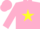Shocking pink, yellow star and armbands, shocking pink cap