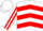 White, red chevrons, stripes sleeves, white cap
