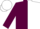 Maroon and white halved horizontally, maroon sleeves, white cap