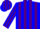Blue and purple stripes, striped sleeves and cap