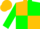 Gold and green quartered diagonally, green sleeves, gold cap